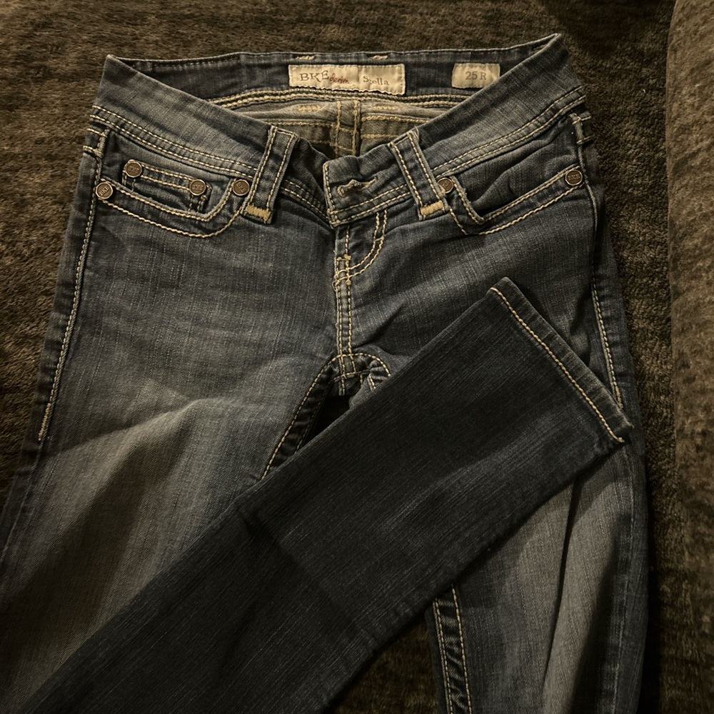 BKE Women's Skinny Jeans - Dark Blue